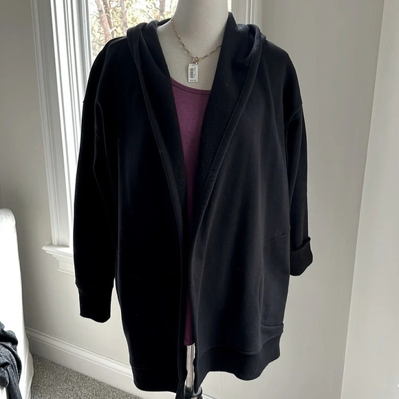 Athleta Jackets & Blazers - ATHLETA Fleece Hoody, Black, Size Small, Like New